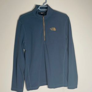 Blue/Gray North Face Fleece 1/4 Zip Men’s Medium